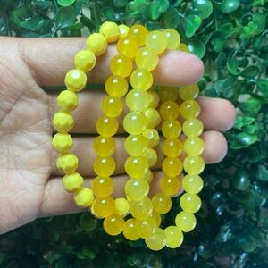 yellow pack handmade bracelets (3bracelets) unisex
